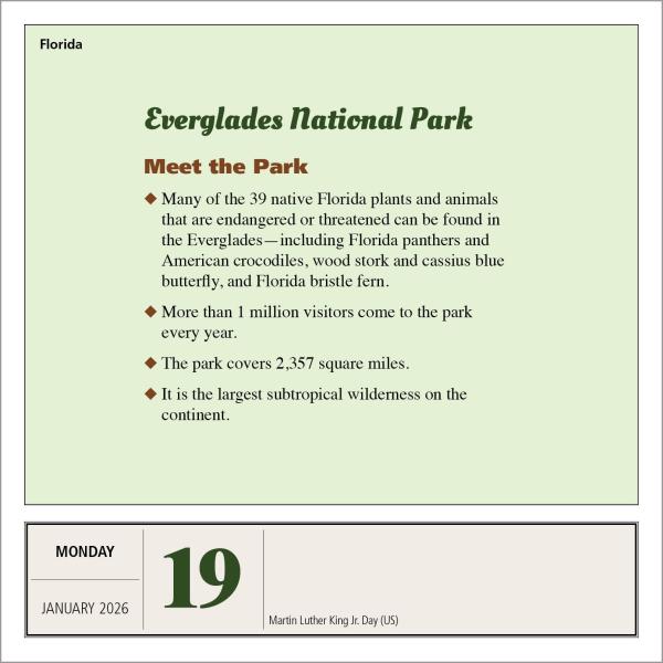 National Parks Page-A-Day Calendar 2026