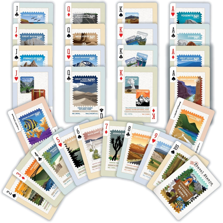 National Parks Travel Stamps Playing Cards Playing Cards