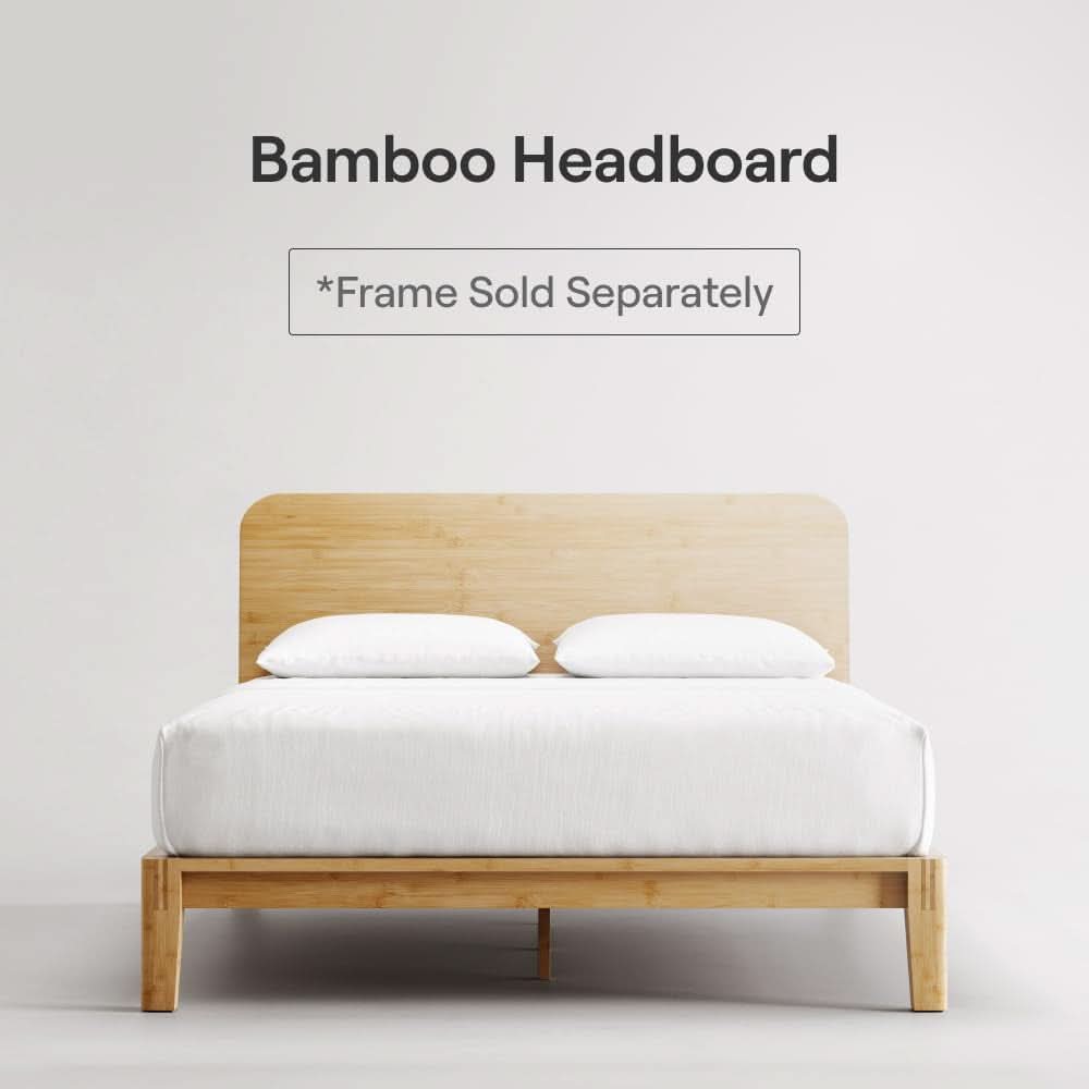 Natural Bamboo Headboard For Full Bed Easy Setup