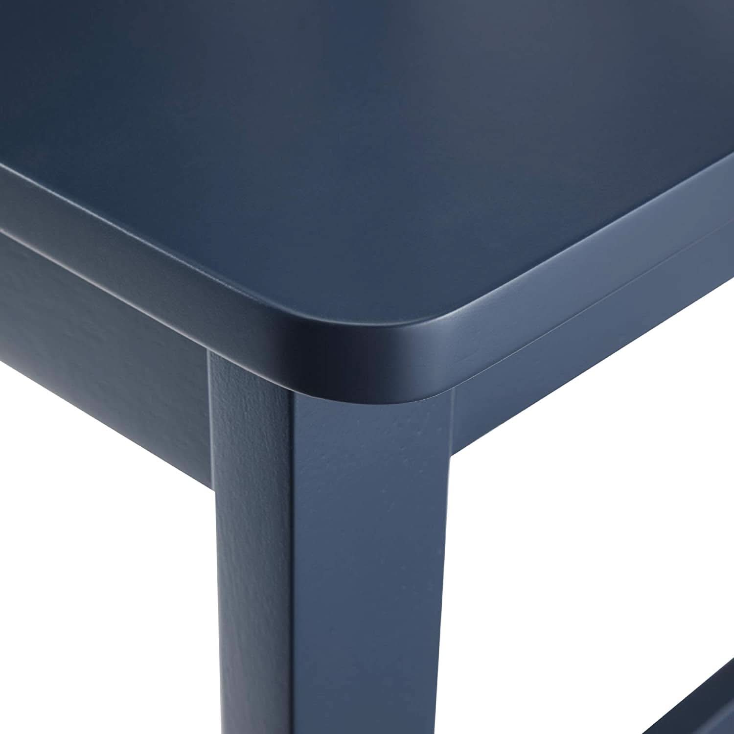 Navy Blue Farmhouse Dining Table And X Back Chairs Set