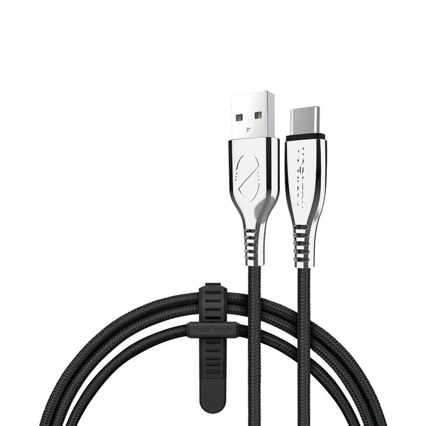 Naztech 15499 6-Ft. Titanium USB to USB-C Braided Cable (Black)
