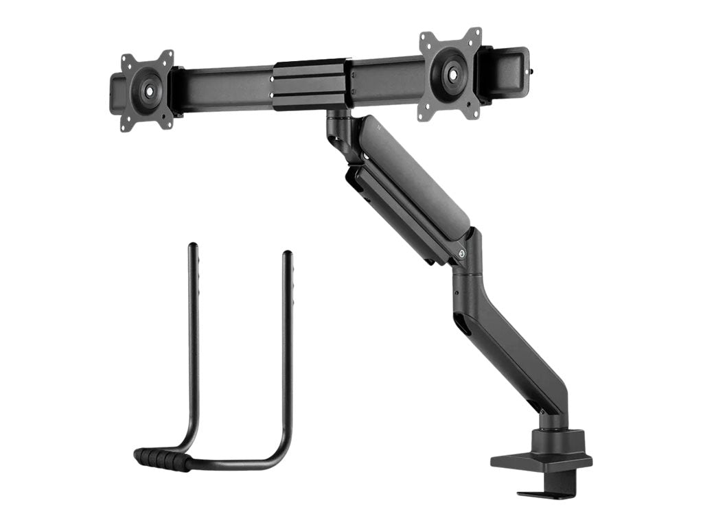 Neomounts DS75-450BL2 - Mounting kit (articulating arm, grommet clamp, topfix clamp) - full-motion - for 2 LCD displays