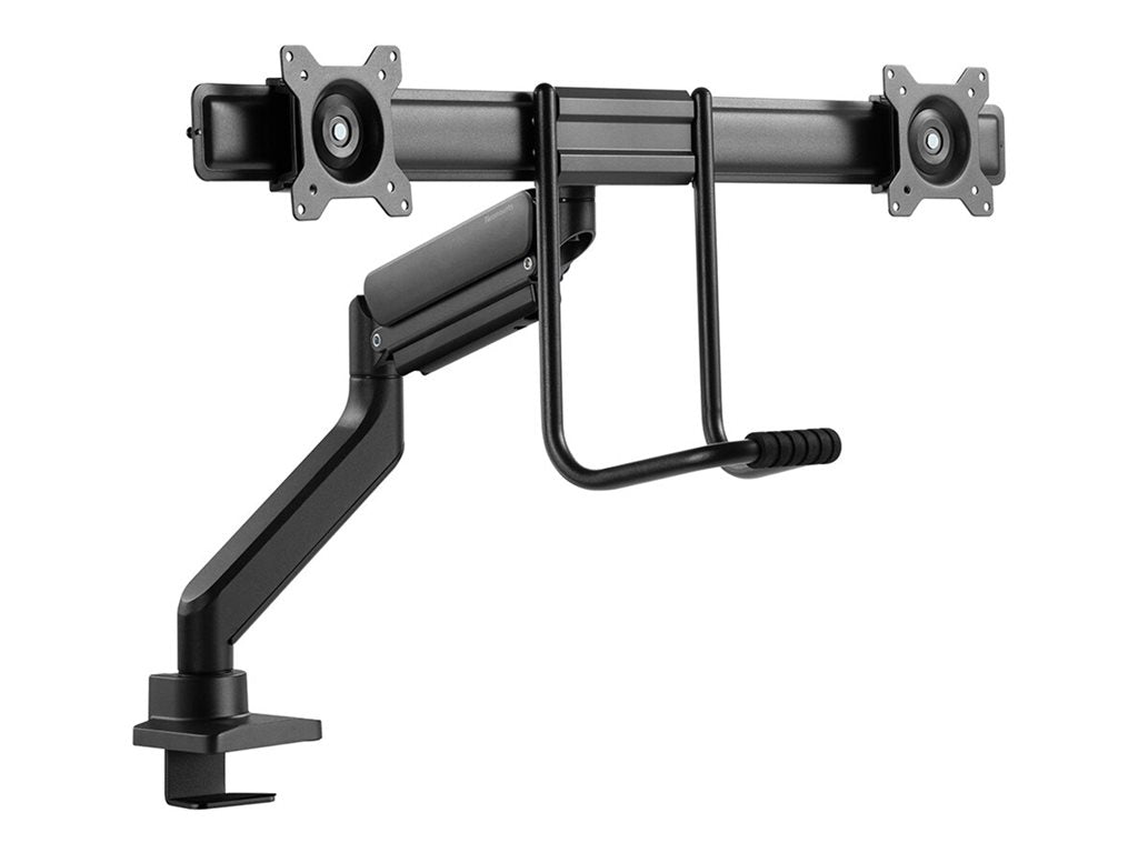 Neomounts DS75-450BL2 - Mounting kit (articulating arm, grommet clamp, topfix clamp) - full-motion - for 2 LCD displays