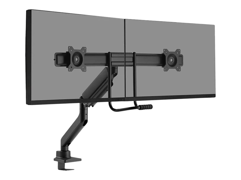 Neomounts DS75-450BL2 - Mounting kit (articulating arm, grommet clamp, topfix clamp) - full-motion - for 2 LCD displays