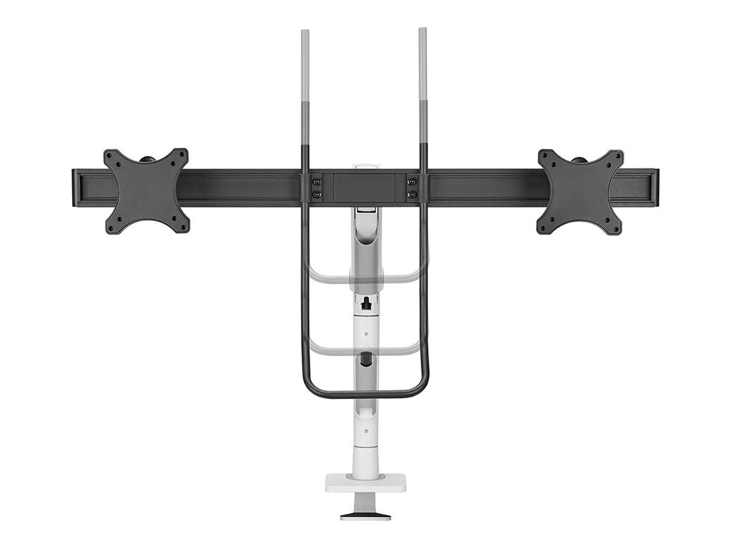 Neomounts DS75S-950WH2 - Mounting kit (desk mounting arm) - full-motion - for 2 LCD displays - aluminum - white - screen