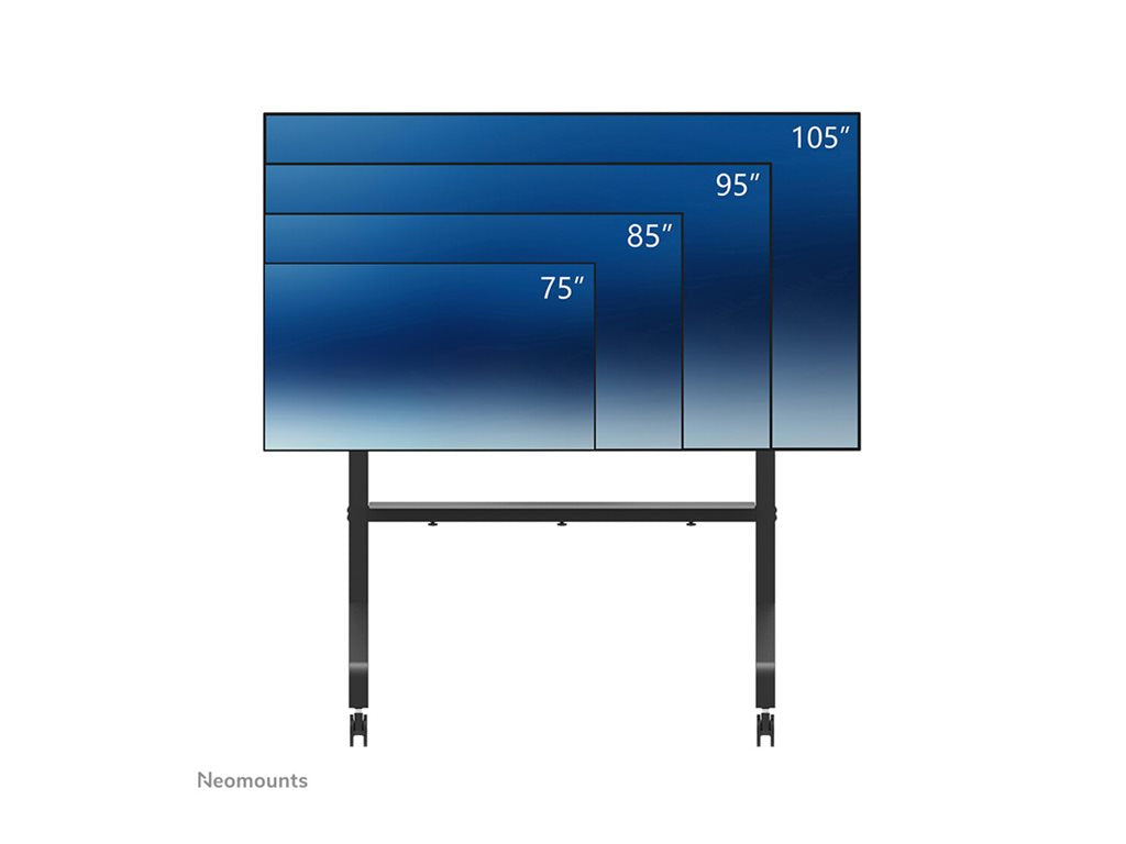 Neomounts FL50-575BL1 - Cart - sturdy - for display stand - floor stand - lockable - steel - black - screen size: