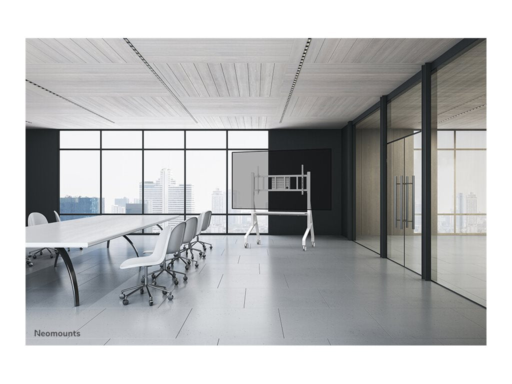 Neomounts FL50-575WH1 - Cart - sturdy - for display stand - floor stand - lockable - steel - white - screen size:
