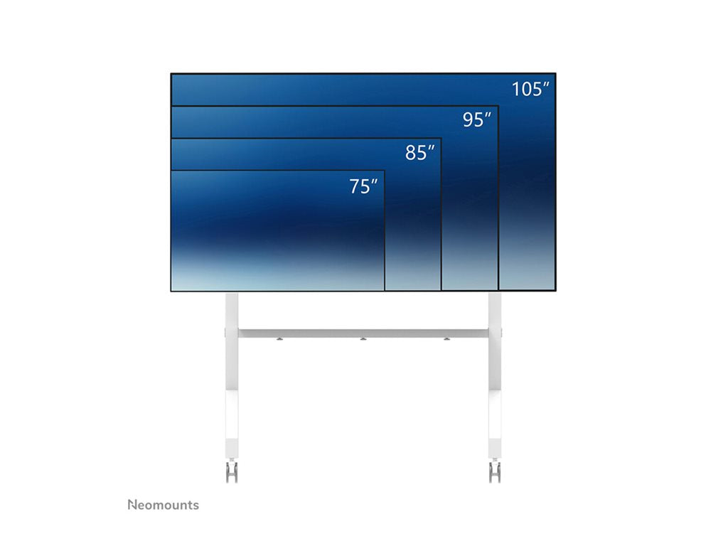 Neomounts FL50-575WH1 - Cart - sturdy - for display stand - floor stand - lockable - steel - white - screen size: