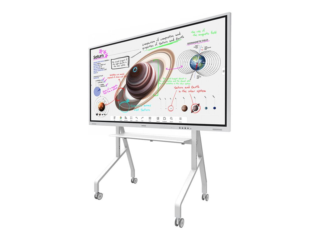 Neomounts Move Go FL50-525WH1 - Cart - for flat panel - lockable - steel - white - screen size: 55-86""