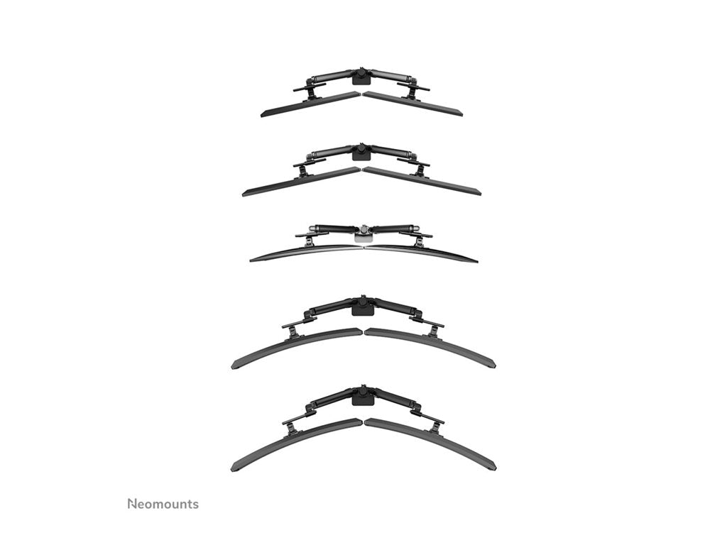 Neomounts NEXT One DS65S-950BL2 - Mounting kit (articulating arm) - full-motion - for 2 LCD displays - aluminum - black