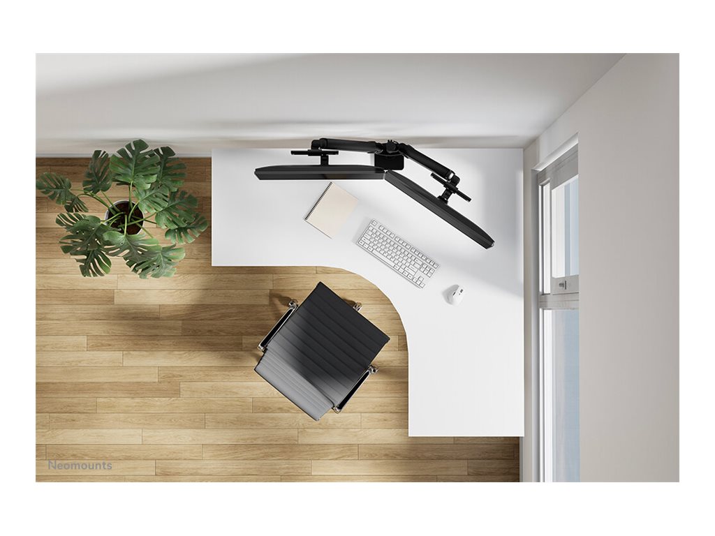 Neomounts NEXT One DS65S-950BL2 - Mounting kit (articulating arm) - full-motion - for 2 LCD displays - aluminum - black