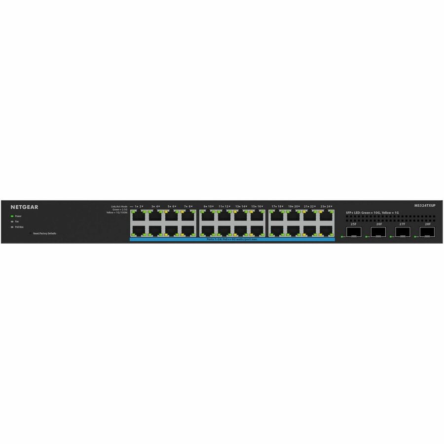 Netgear 24-Port Multi-Gigabit (2.5G) Ethernet Ultra60 PoE++ Smart Switch with 4 SFP+