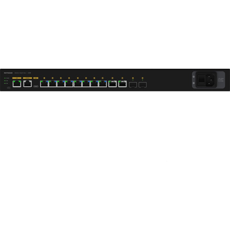 Netgear AV Line M4250-10G2F-PoE+ Ethernet Switch GSM4212P-111NAS