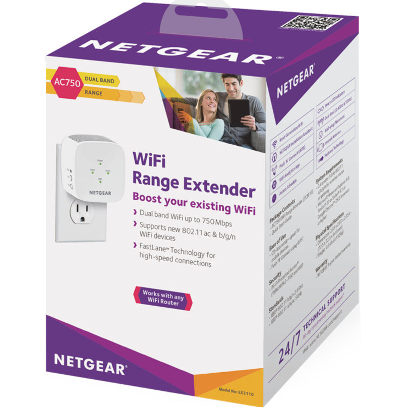 Netgear Ex3110 Ieee 802.11Ac 750 Mbit/S Wireless Range Extender