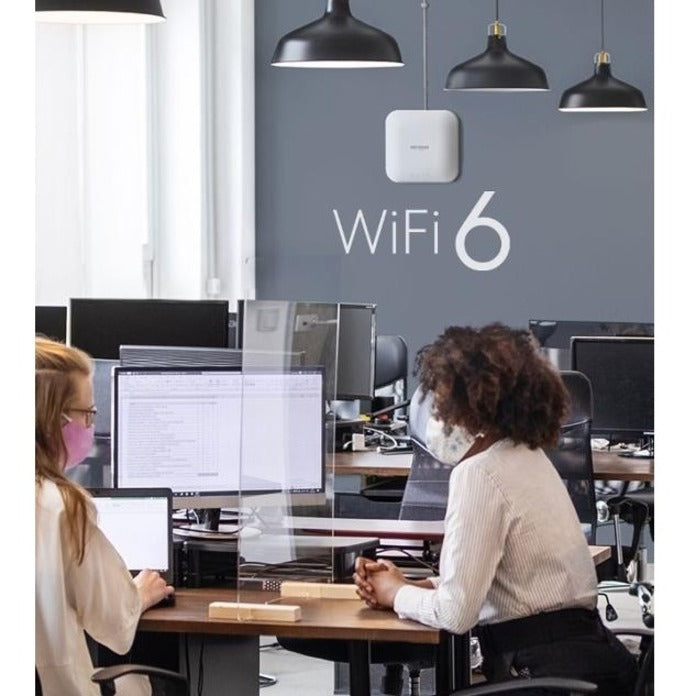 Netgear WAX214 Dual Band IEEE 802.11 a/b/g/n/ac/ax/e 1.76 Gbit/s Wireless Access Point - Indoor WAX214-100NAS