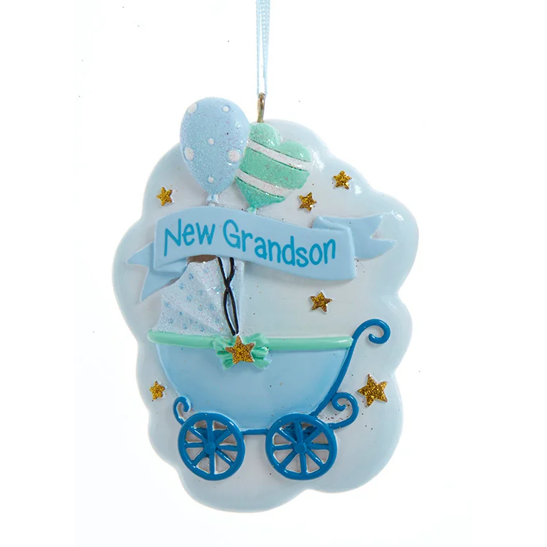 New Grandson Baby Stroller Ornament