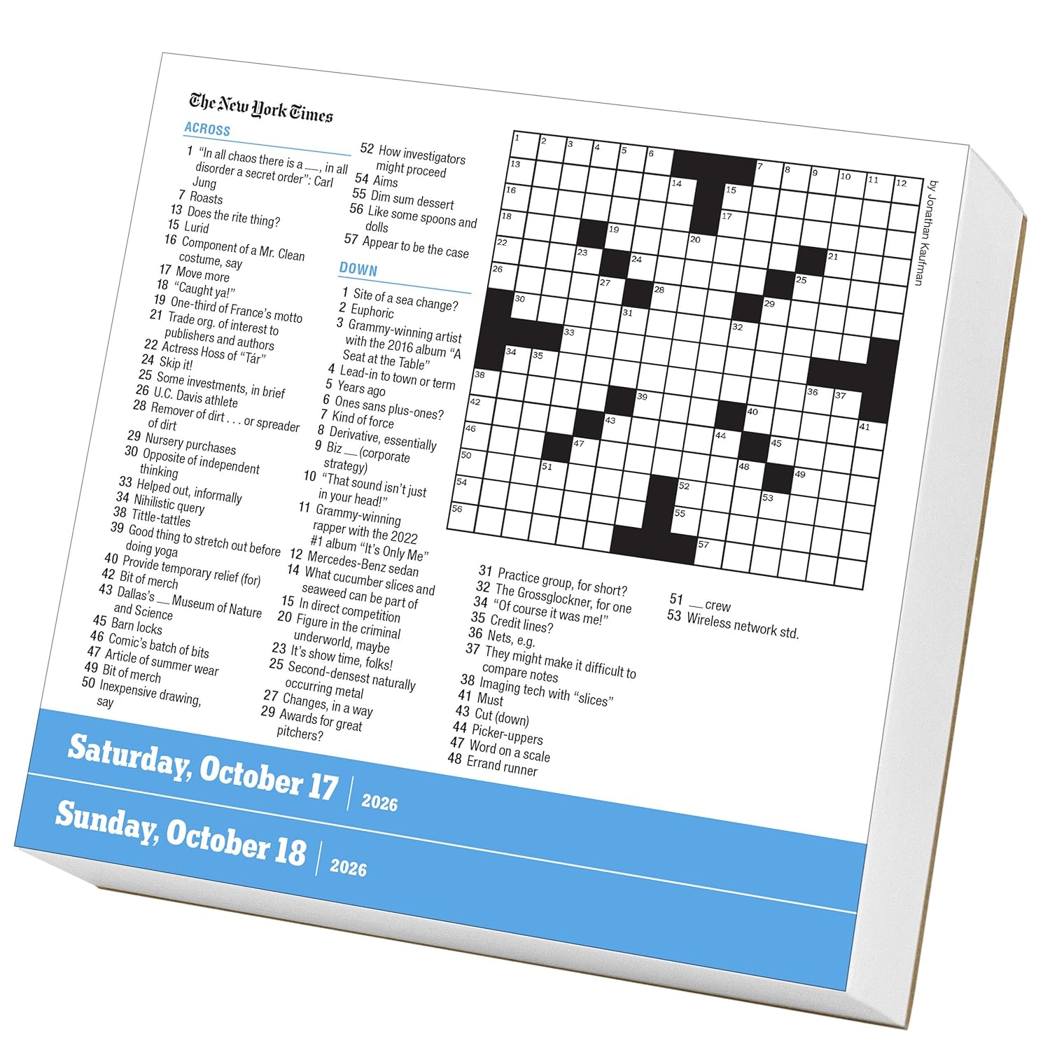 New York Times Crossword Page-A-Day Calendar 2026
