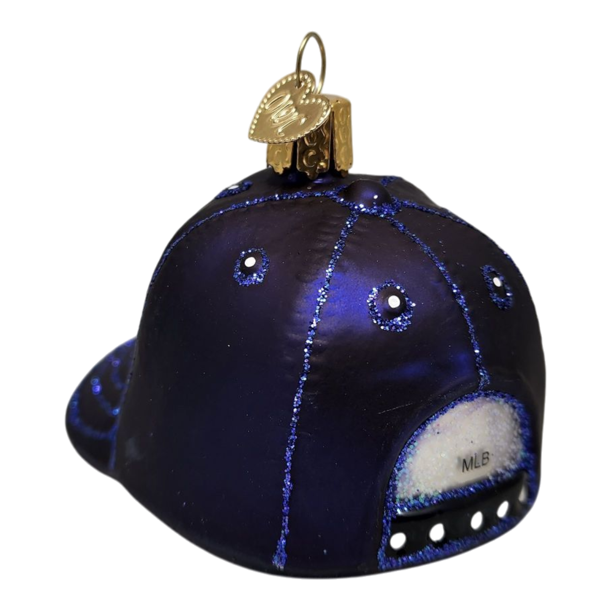 New York Yankees Baseball Cap Glass Ornament