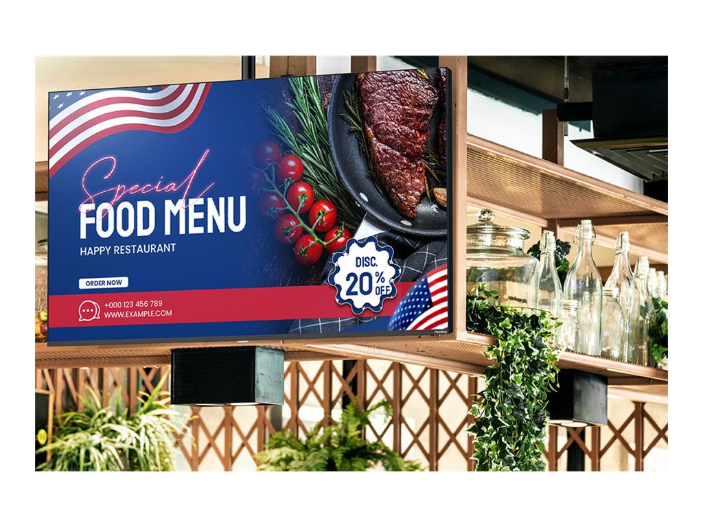 Newline STV-5524-PLUS - 55 Diagonal Class STV+ Series LED-backlit LCD display - interactive digital signage - Android - 4K UHD