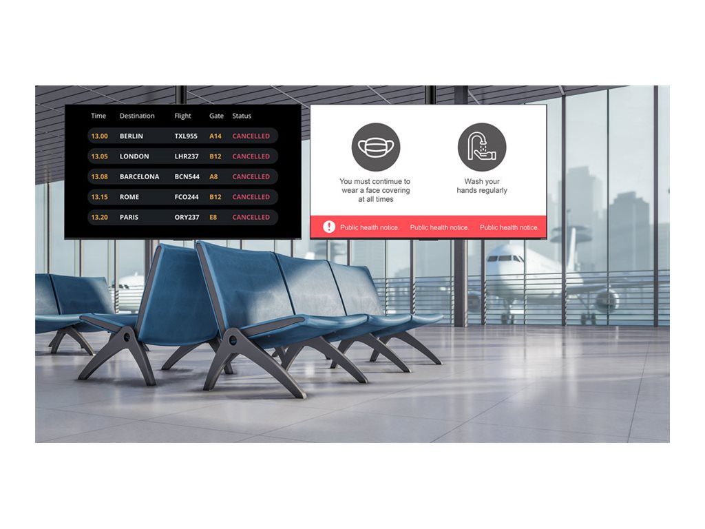 Newline STV-5524-PLUS - 55 Diagonal Class STV+ Series LED-backlit LCD display - interactive digital signage - Android - 4K UHD