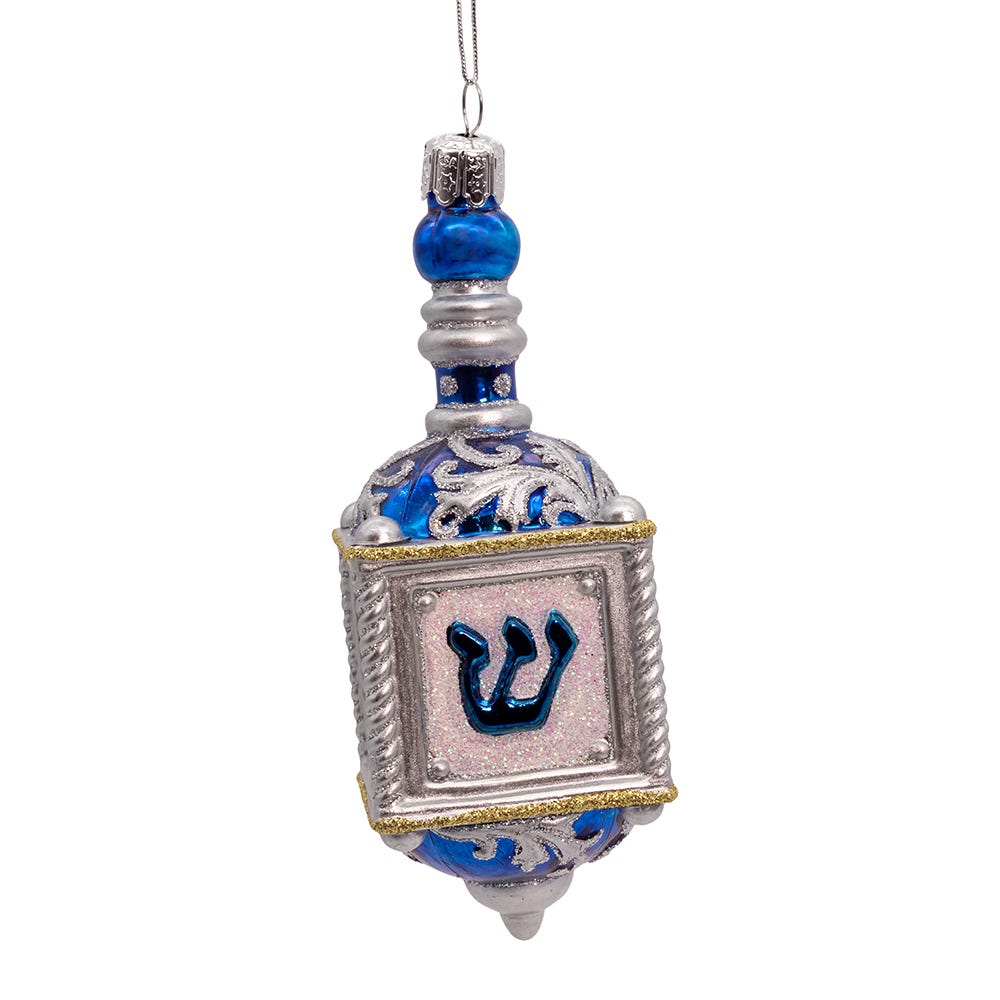 Noble Gems Glass Dreidel Ornament