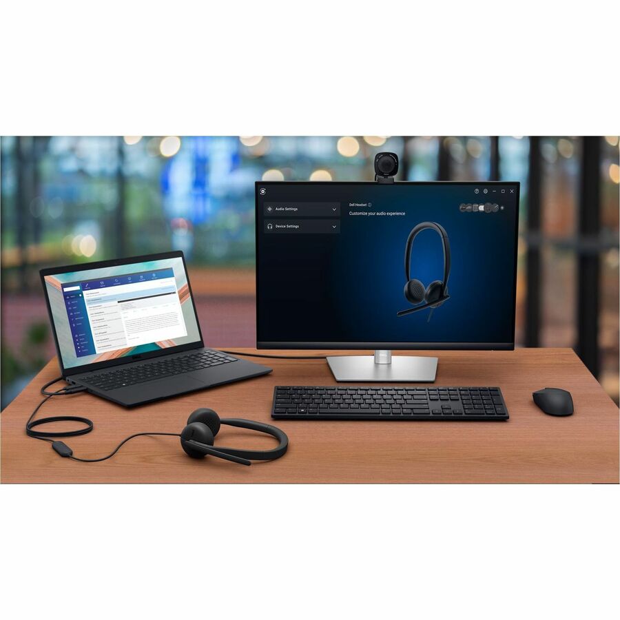 Noise Cancelling Headset - Dell USB-C Stereo Professional Audio | TecIsoft WH3024-DWW