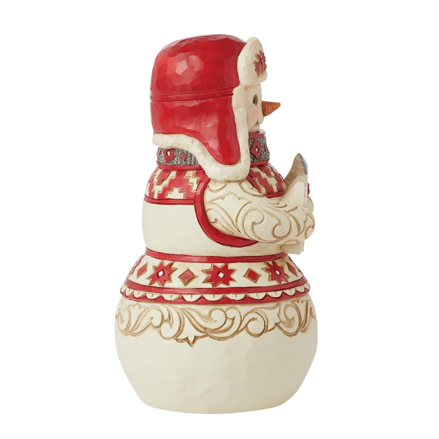Nordic Noel Snowman Figurine - Trapper Hat
