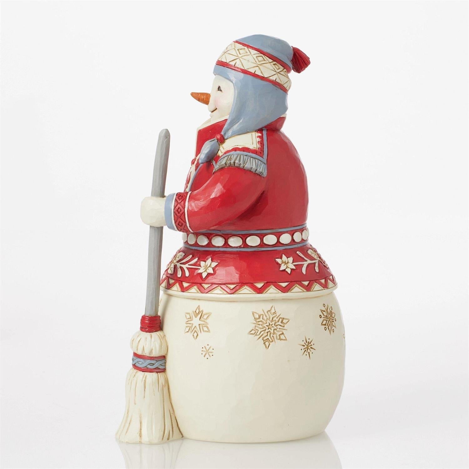 Nordic Noel Snowman with Broom