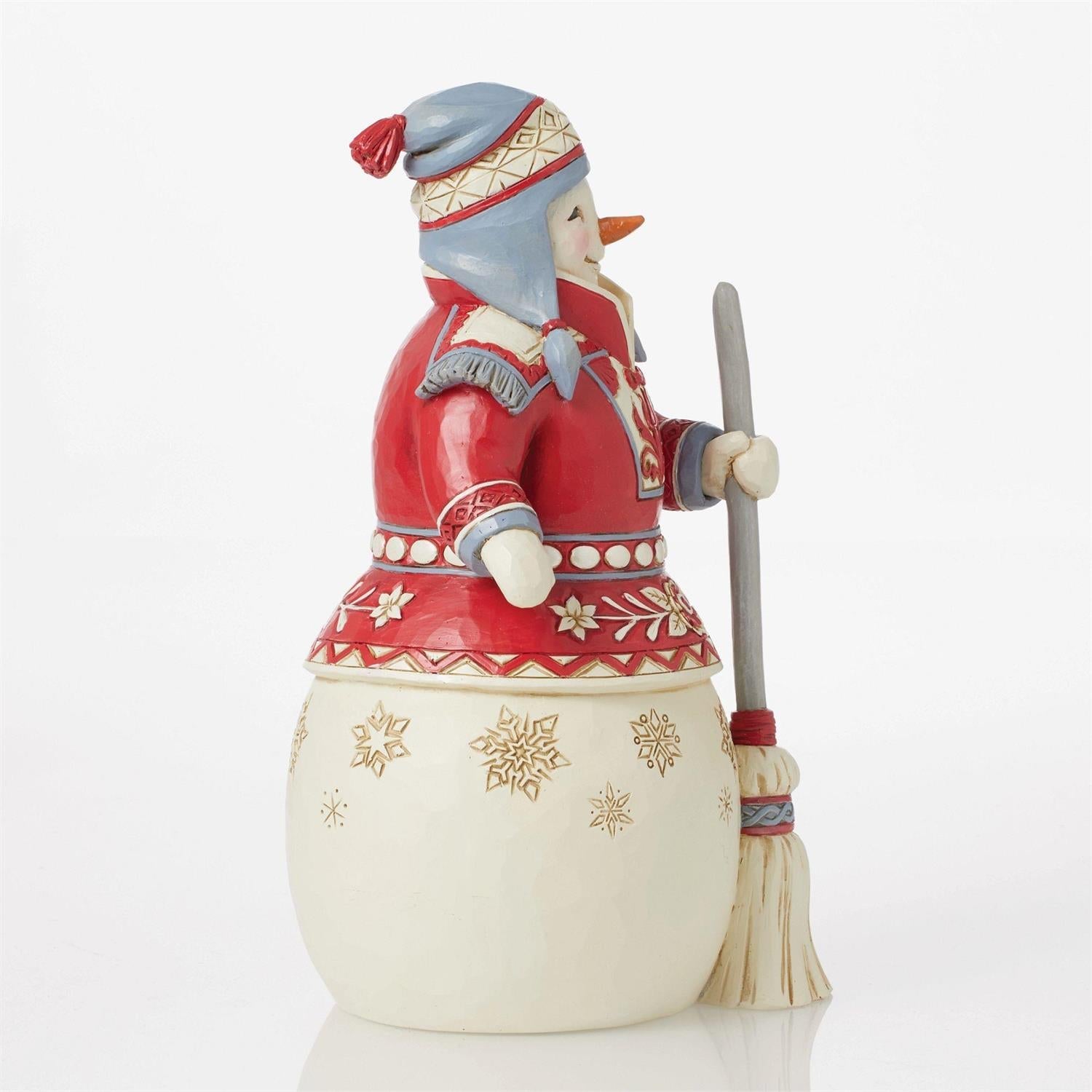 Nordic Noel Snowman with Broom