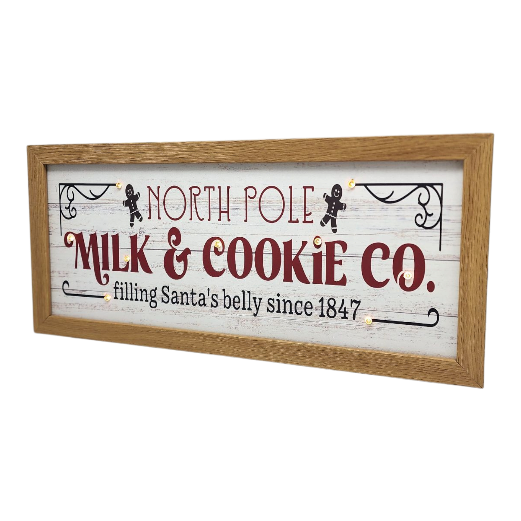 North Pole Milk & Cookie Co. Lighted Sign