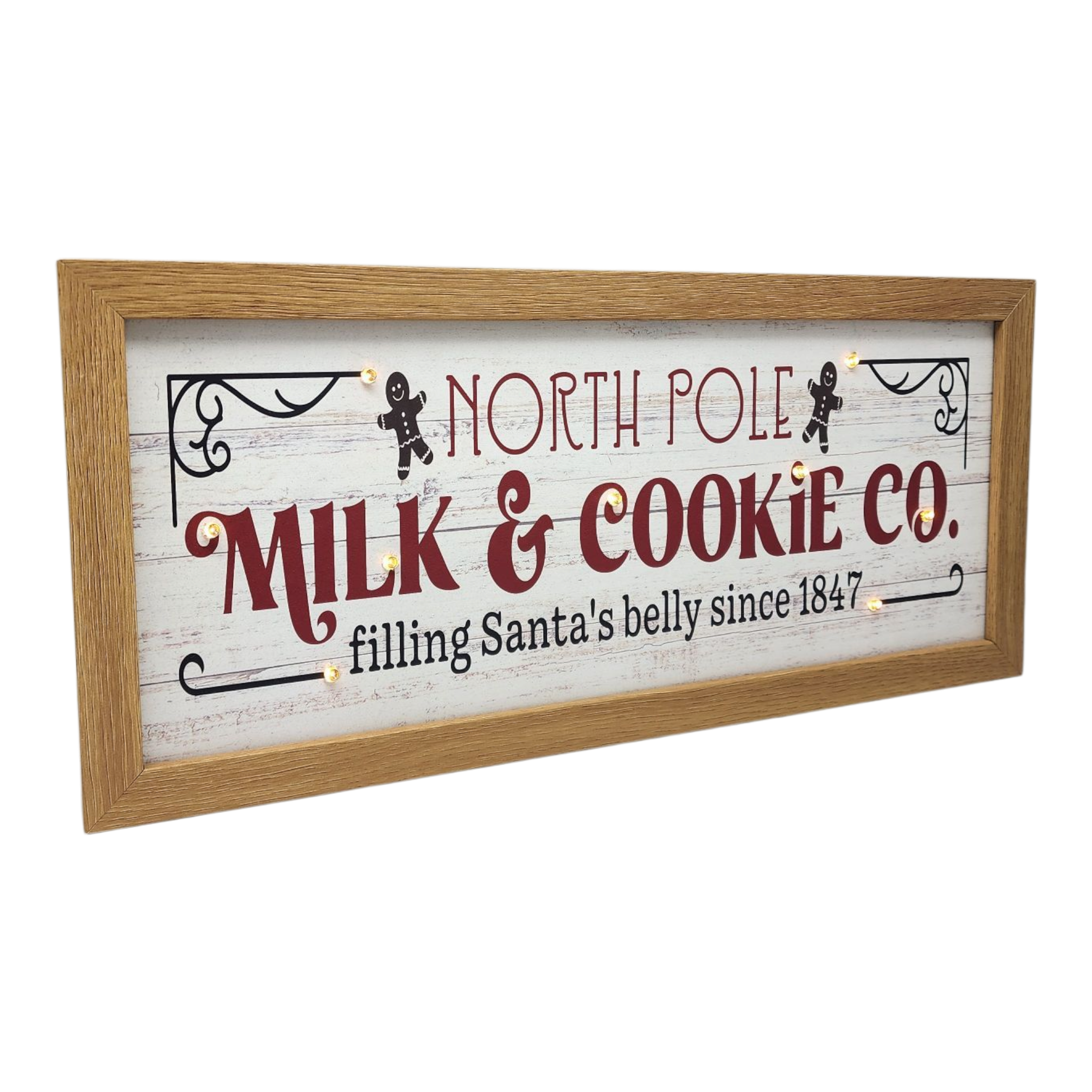 North Pole Milk & Cookie Co. Lighted Sign
