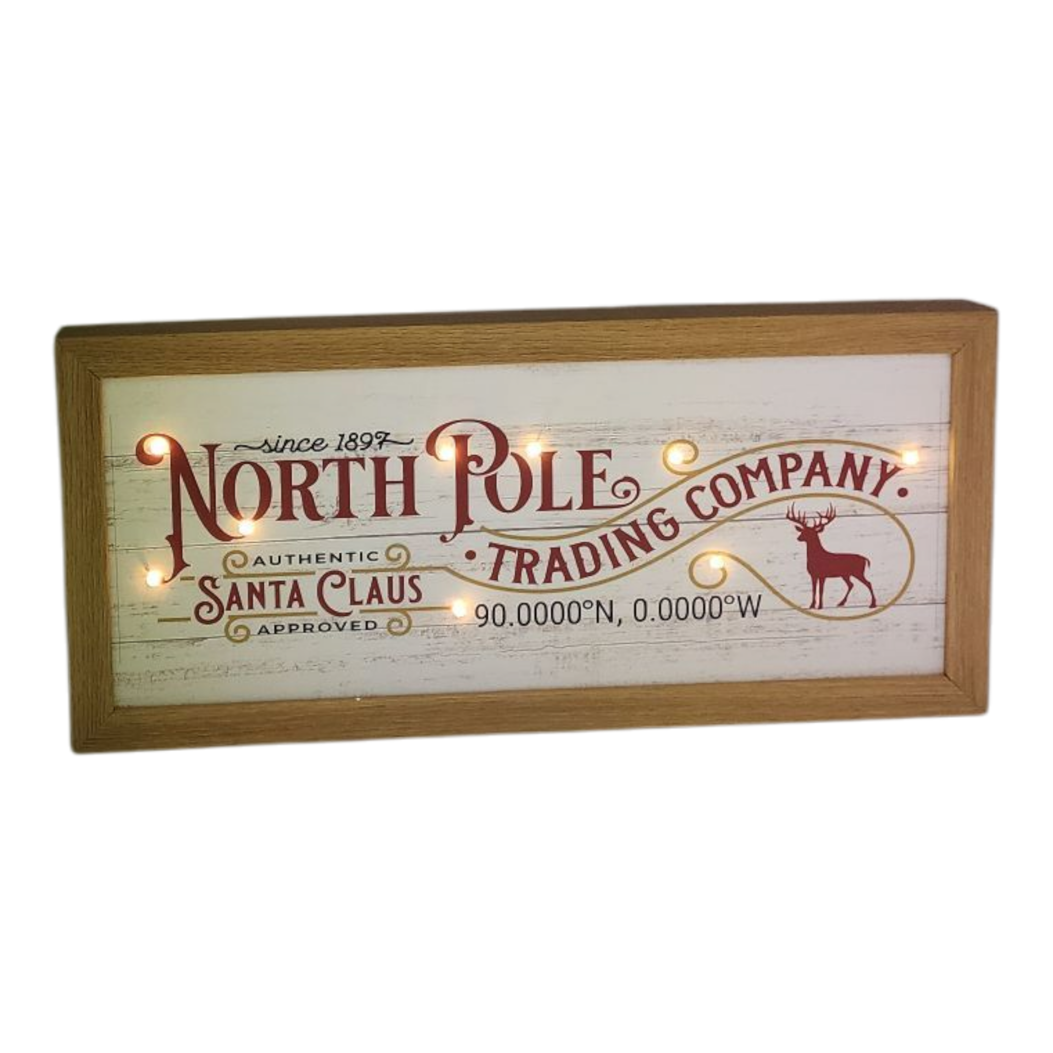 North Pole Trading Company Lighted Sign