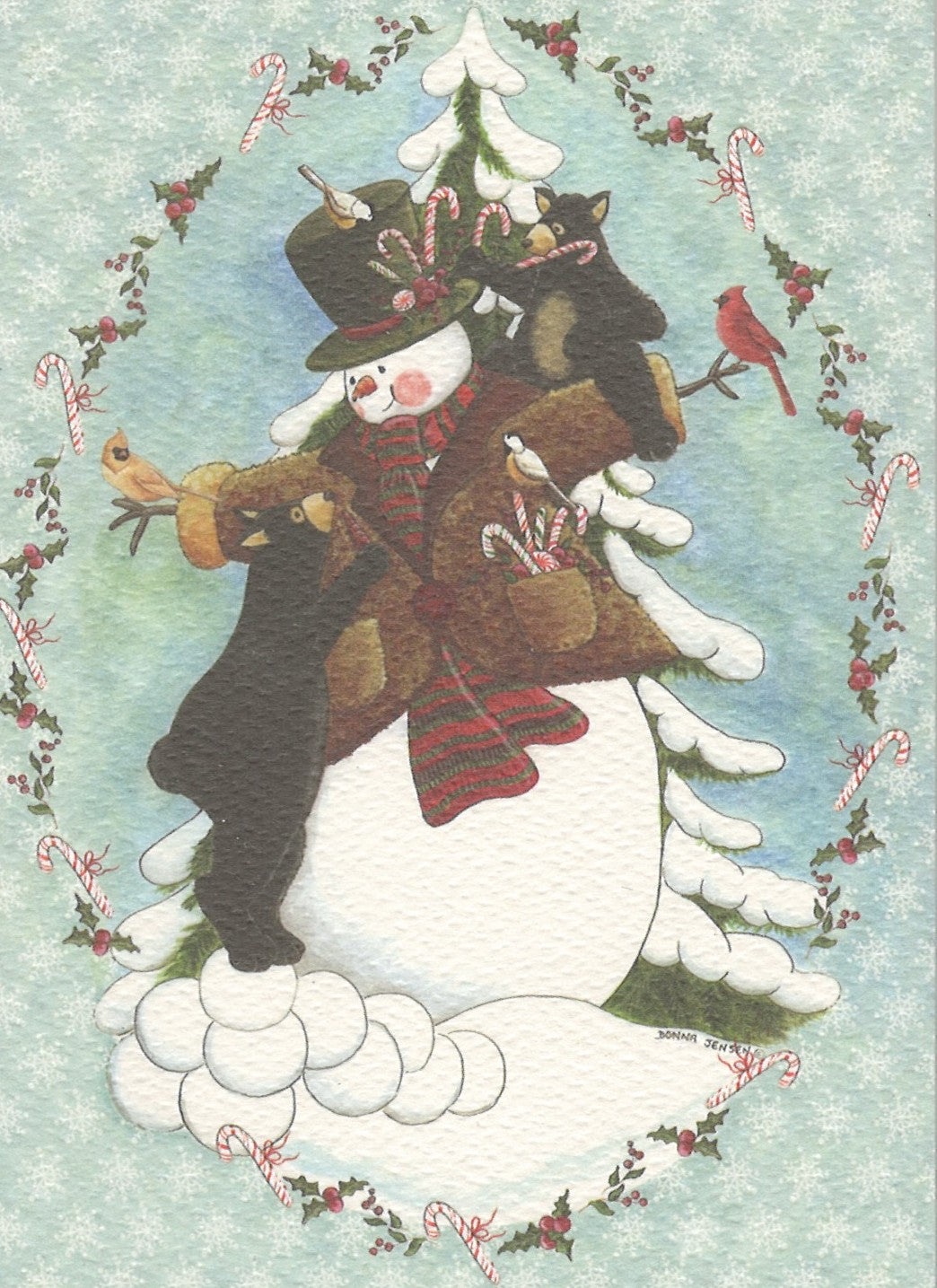 Notecards & Envelopes Set - Snowman and Cubs