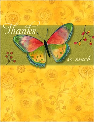 Notion Card - Butterfly Thank You Card