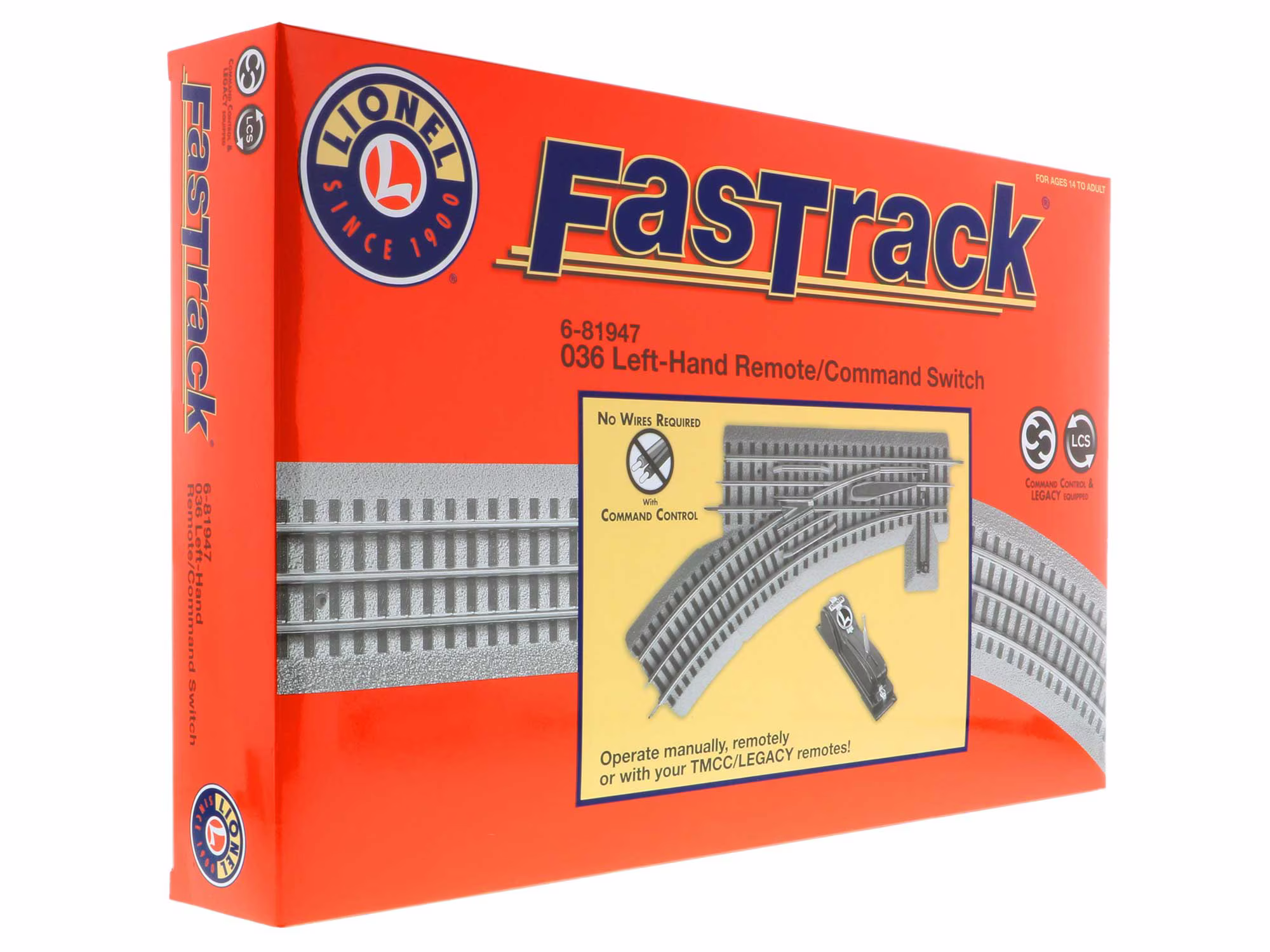 O-Gauge FasTrack O36 Left Hand Remote Command Switch