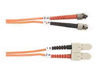 OM2 Multimode Fiber Patch Cable - 50/125 OFNR ST-SC Black Box FO50-003M-STSC