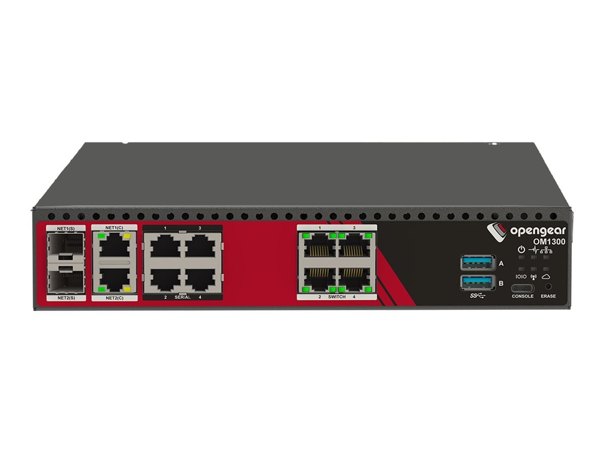 OPENGEAR OM1304-4E Industrial 4x RS232 Selectable Ports + 4x 1GbE Switch for Engineers