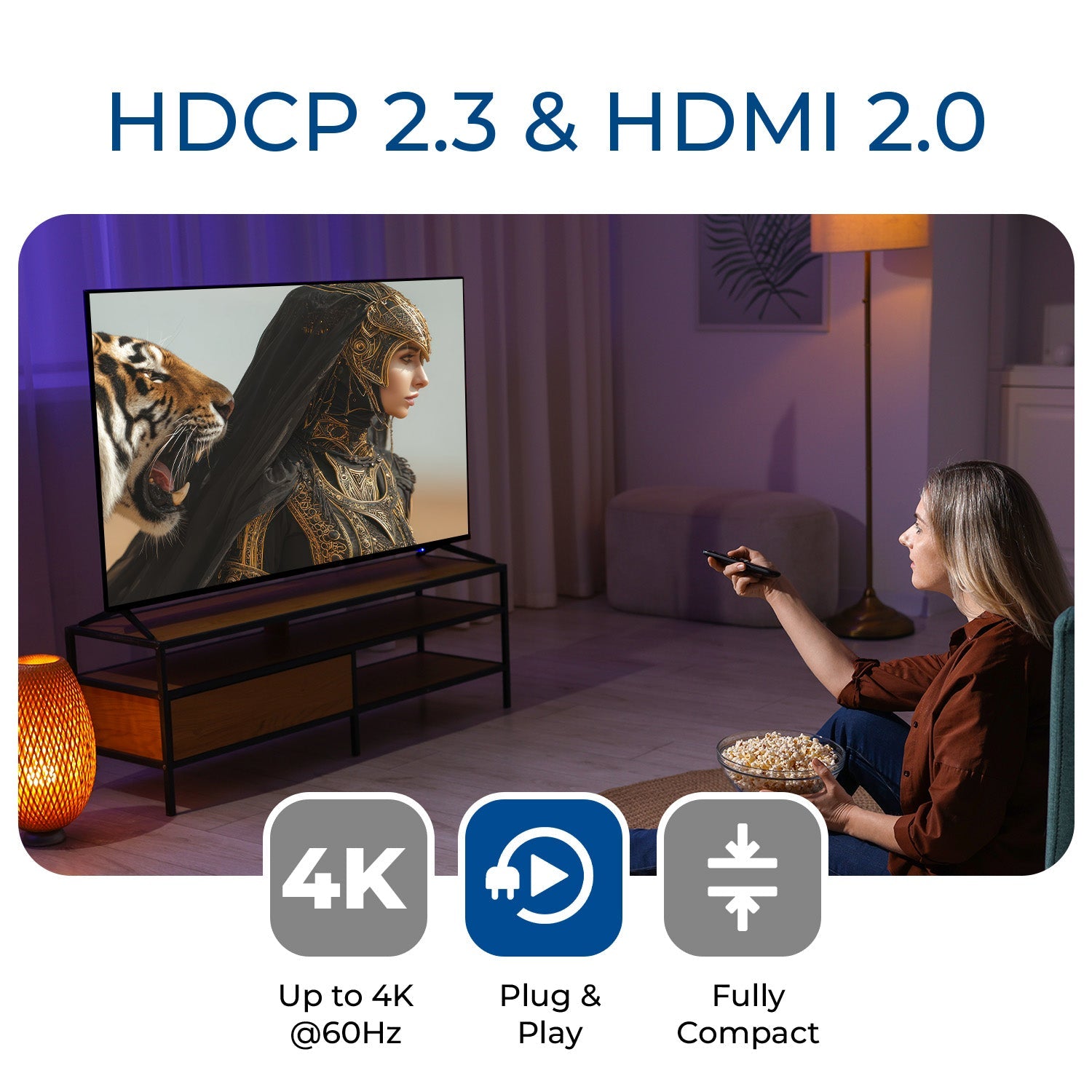 OREI HDMI Splitter 1 in 2 out with Downscaler, 3D, upto 4k@60Hz (UHDS-102C)