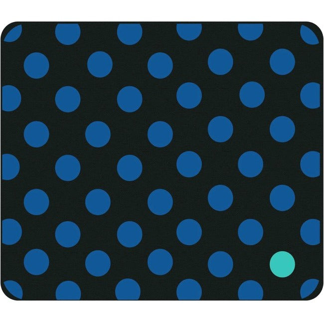 OTM Classic Prints Black Mouse Pad, Dotty Gone Blue OP-MPV1BM-DOT-01
