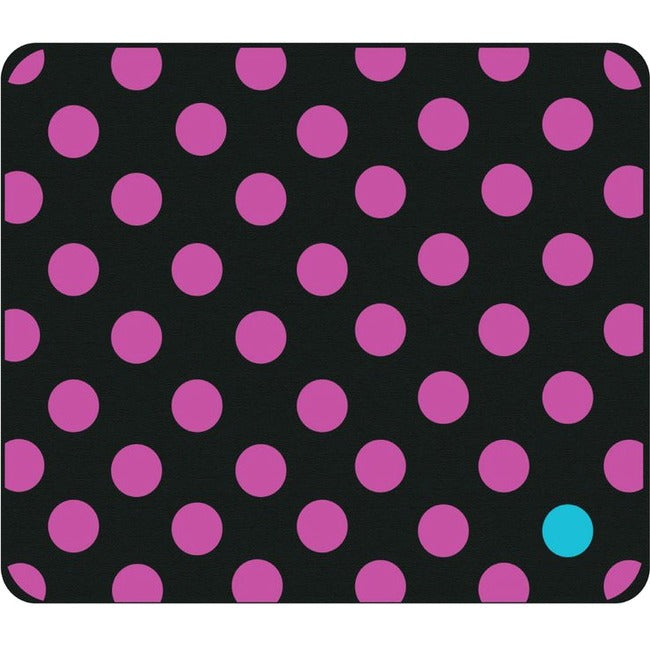 OTM Classic Prints Black Mouse Pad, Dotty Gone Violet OP-MPV1BM-DOT-02