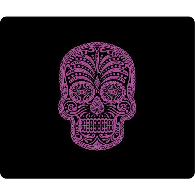 OTM Hipster Prints Black Mouse Pad, Mrs. Sugarbones OP-MPV1BM-HIP-18