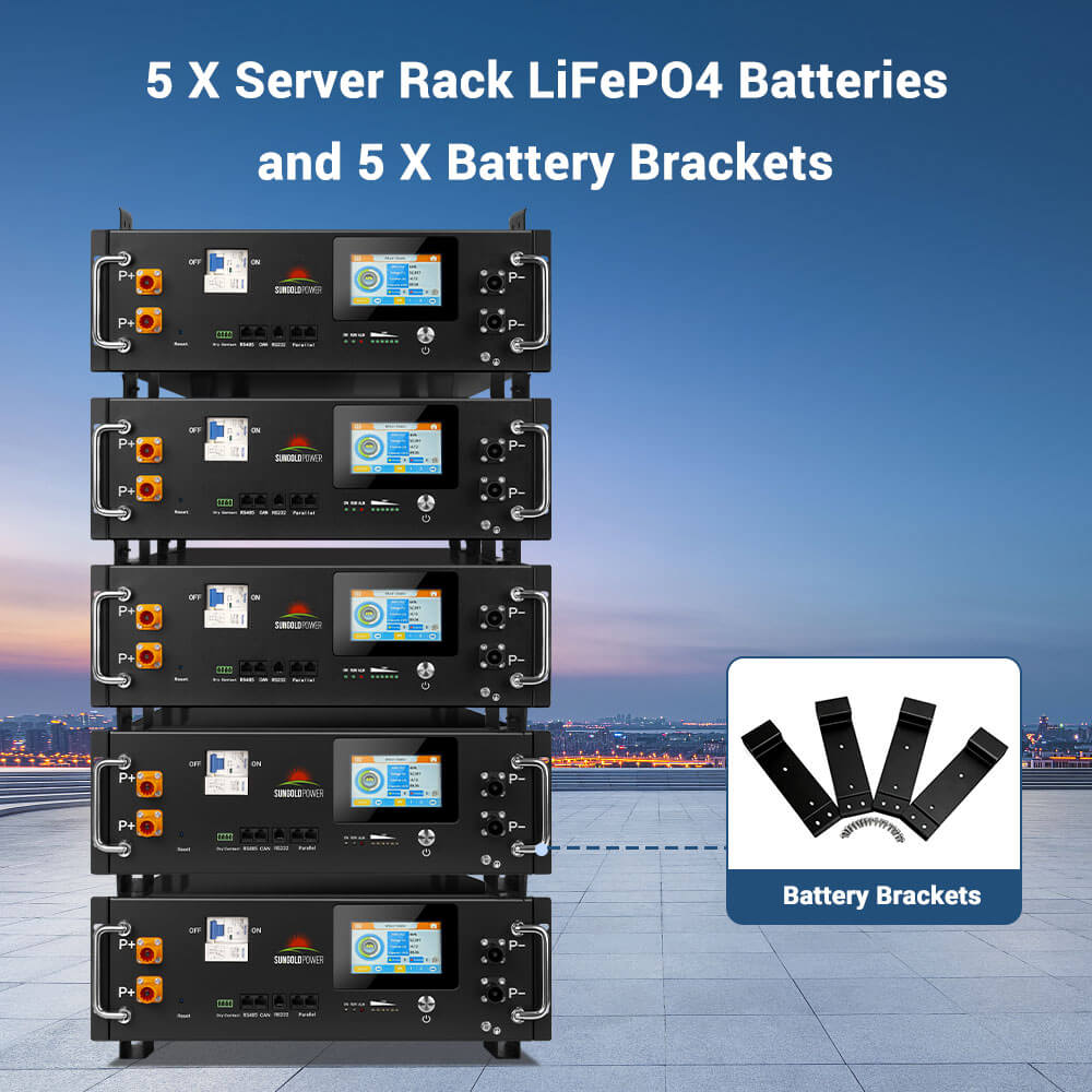 Off-Grid Solar Kit 12000W 48VDC 120V/240V LifePo4 25.6KWH Lithium Battery 12 X 415 Watts Solar Panels SGR-12K20E