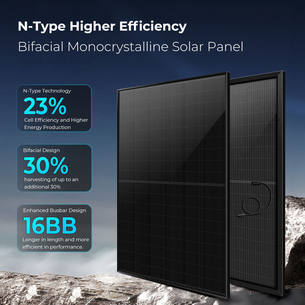 Off-Grid Solar Kit 6500W 48VDC 120/240VAC LifePo4 10.24KWH Lithium Battery 8 X 415W Solar Panels SGR-6510E