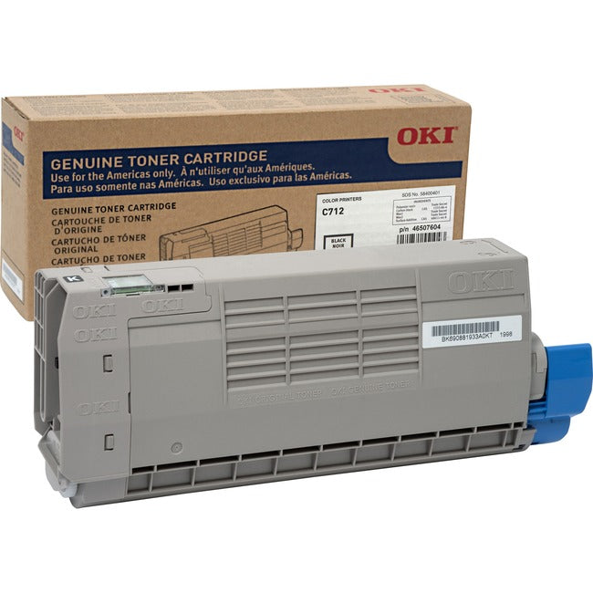 Oki Original LED Toner Cartridge - Black - 1 Each 46507604