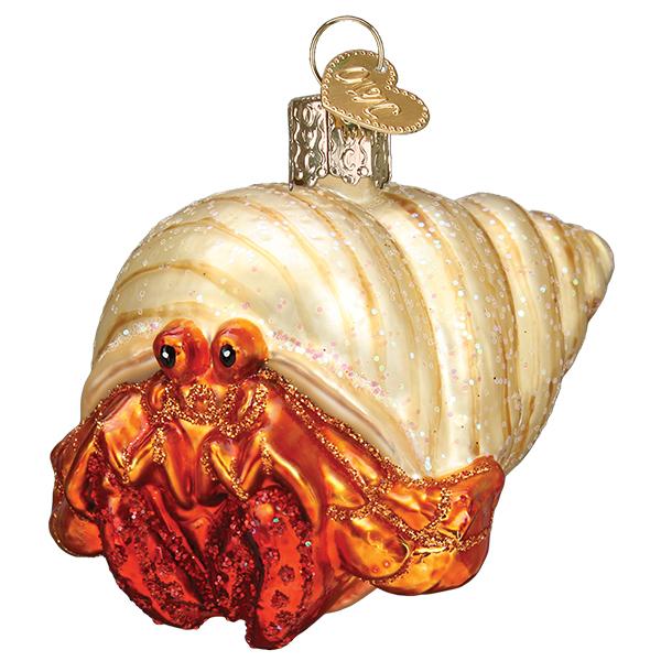 Old World Christmas Hermit Crab Glass Ornament