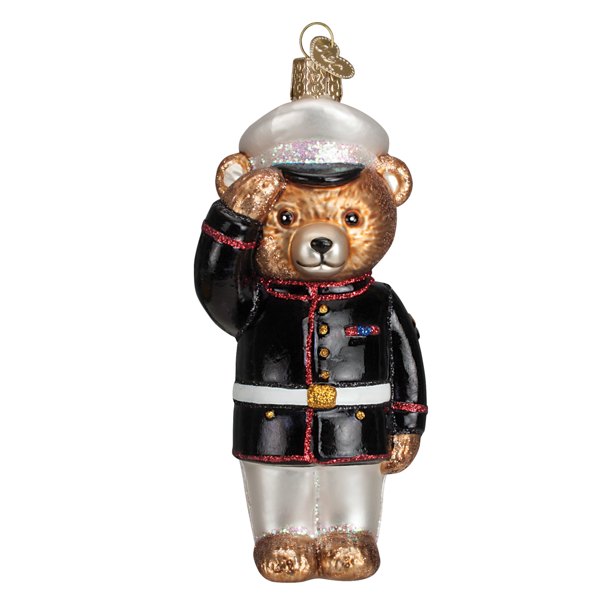 Old World Christmas Marine Bear Glass Blown Ornament