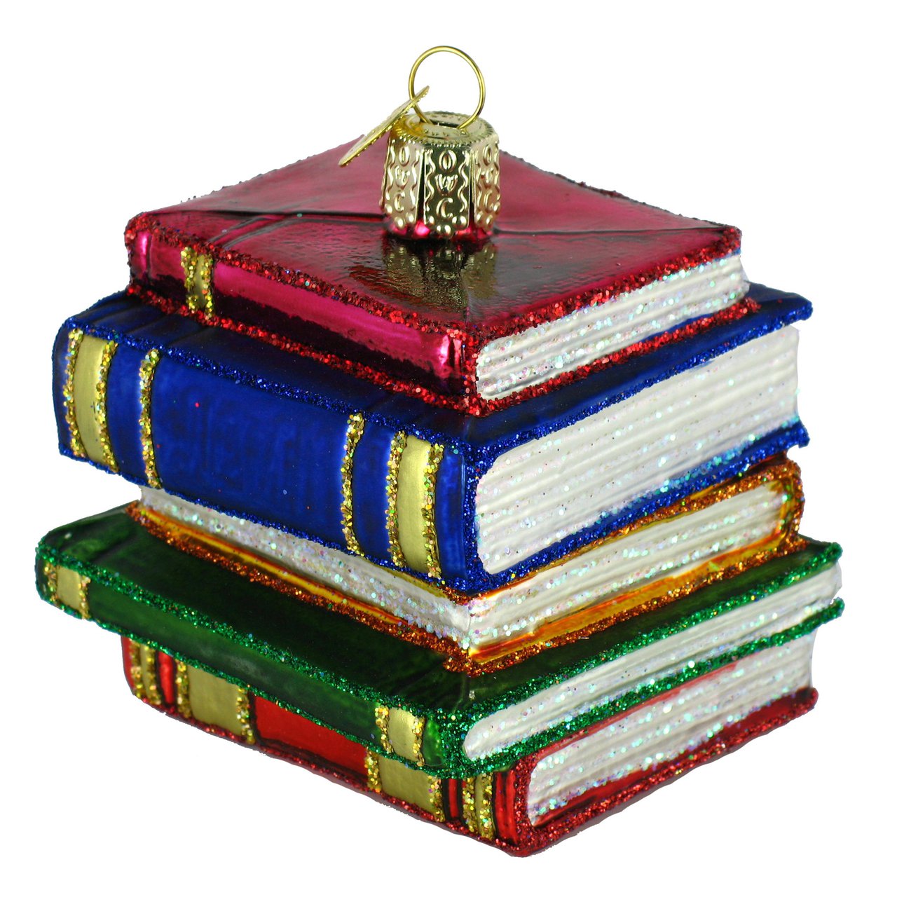 Old World Christmas Stack Of Books