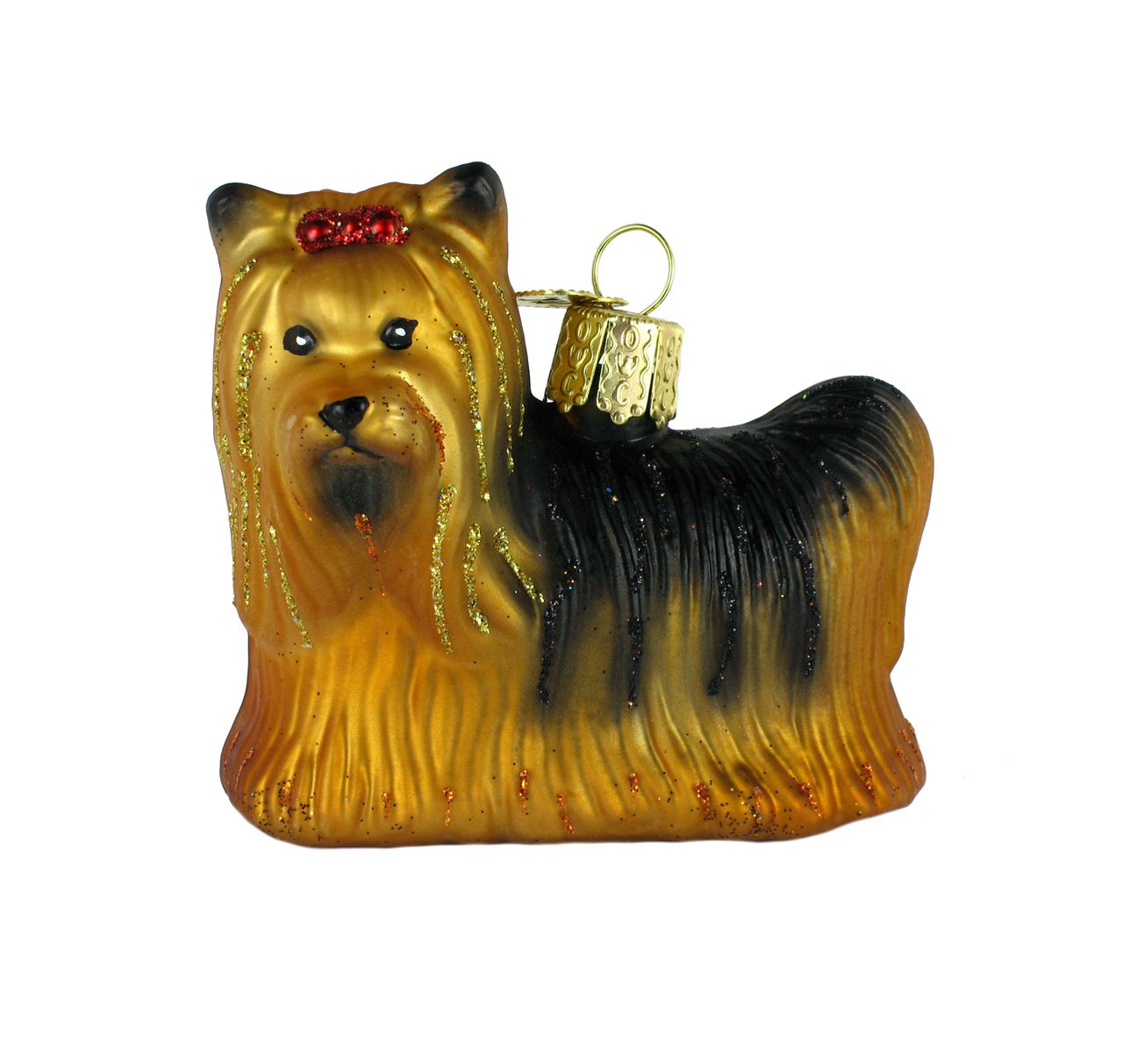 Old World Christmas Yorkie Glass Blown Ornament
