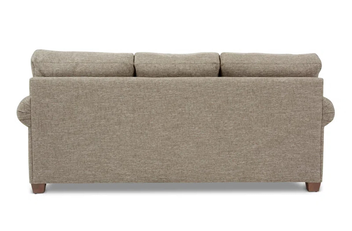 Olson Upholstered Sofa With Rolled Arms And Wood Legs