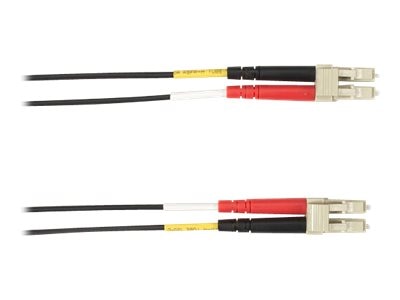 Om1 62.5/125 Multimode Fiber Optic Patch Cable - Ofnp Plenum, Lc To Lc, Black, 2